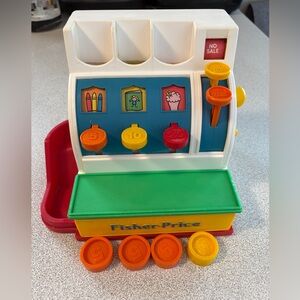 (2/$60) Fisher-Price Vintage Cash Register Toy
